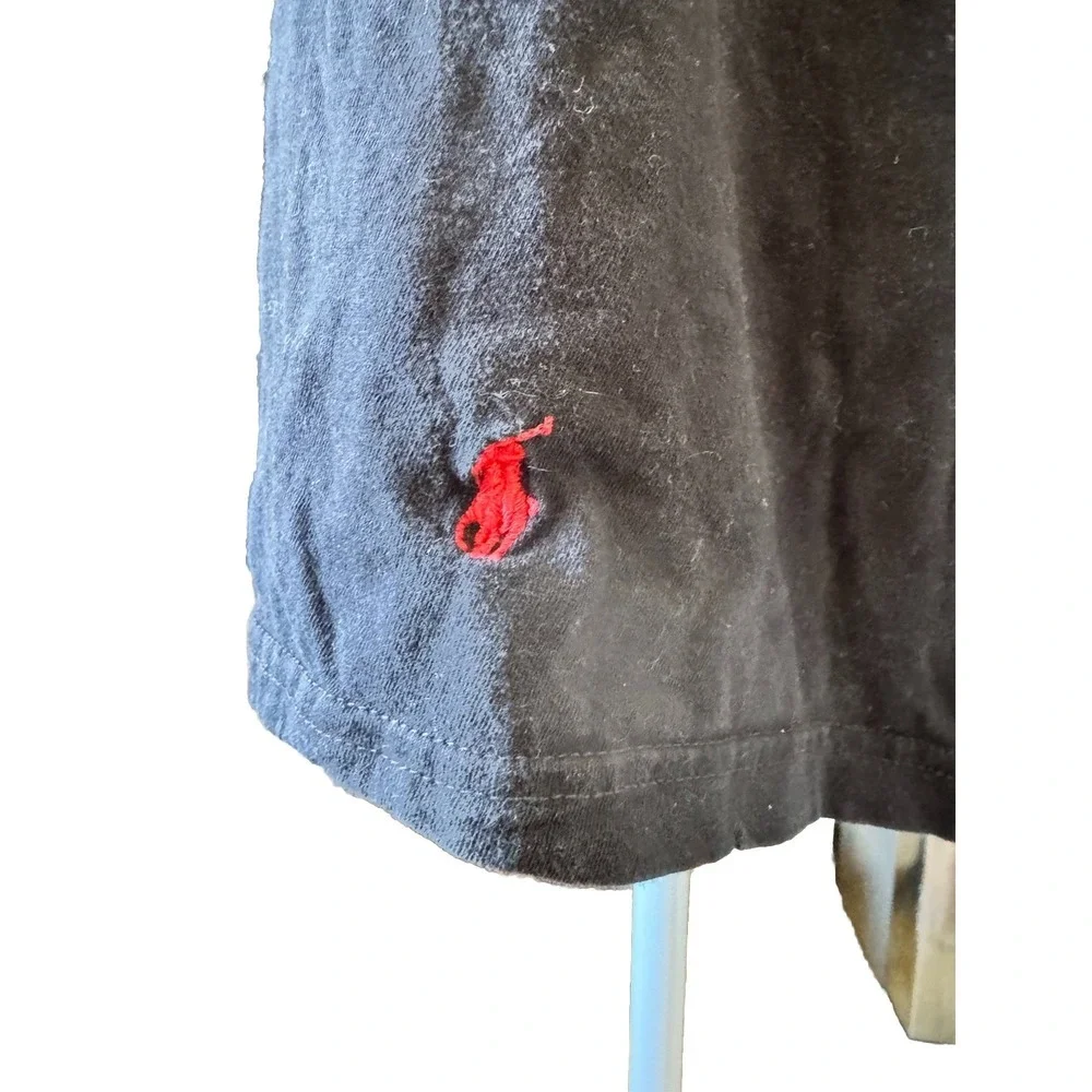 Polo Ralph Lauren Black Tee‎ L Classic Fit Red Pony Logo Preppy Streetwear